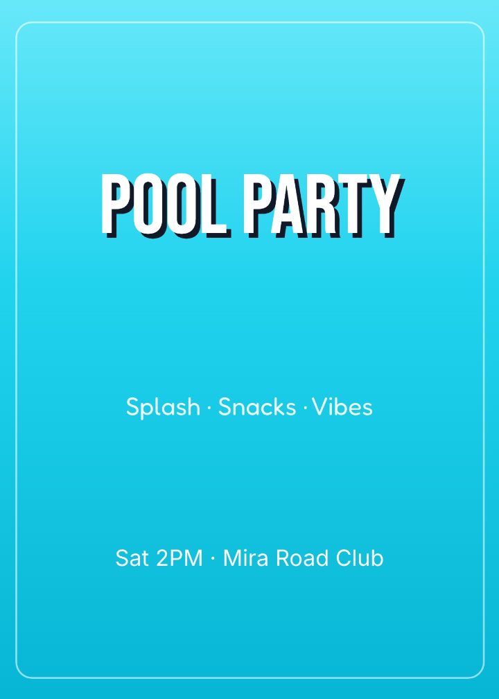Summer Pool Party