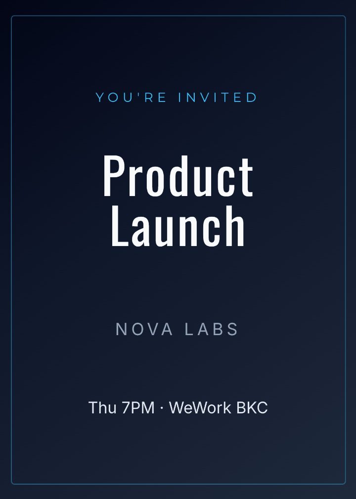 Corporate Launch Night