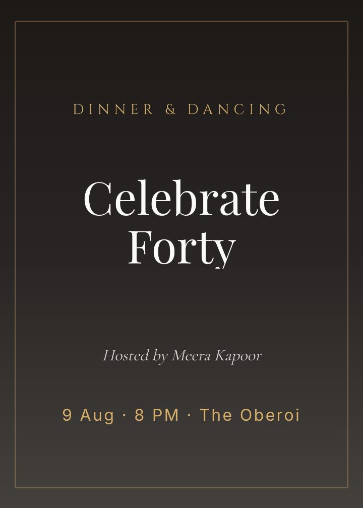 Elegant Adult Birthday