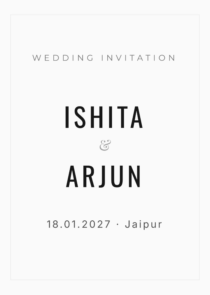 Modern Minimal Wedding